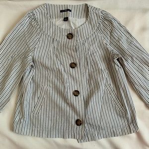 Button-up striped top